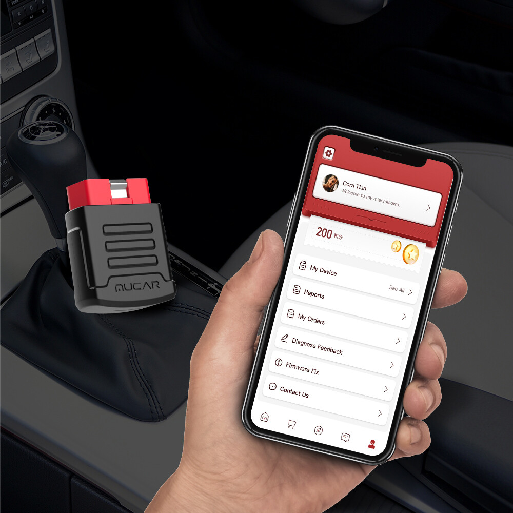 MUCAR OBD2 Scan Tool Bluetooth All System ABS SRS Engine Car Fault Code Reader