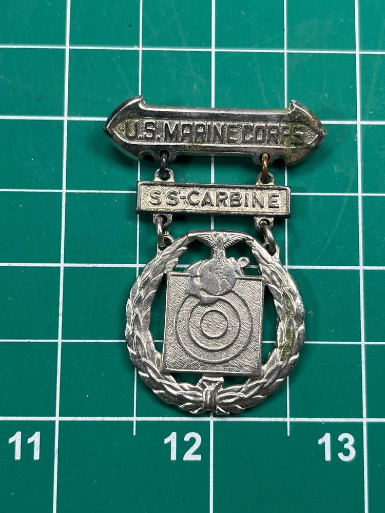 WWII USMC Marine Corps Qualification Badge Sharp Shooter Carbine Bar