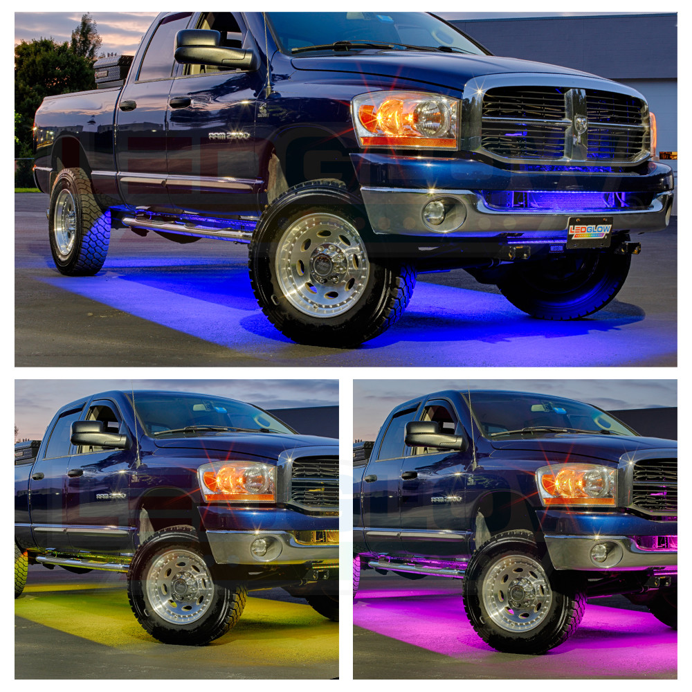 LEDGlow 6pc Million Color Wireless LED Truck Underbody Underglow Neon Light Kit