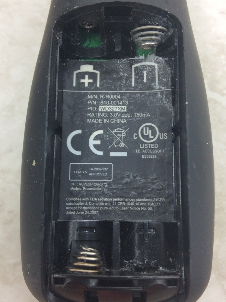 Logitech MOUSE/LASER Pointer Presentation Laser, Model R-R0004