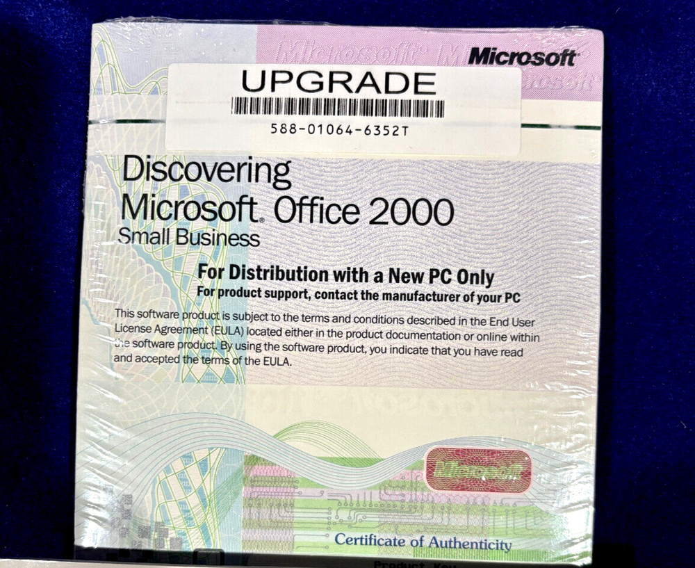Microsoft Office 2000 Small Business Edition Upgrade -NEW & Sealed for a Dell PC