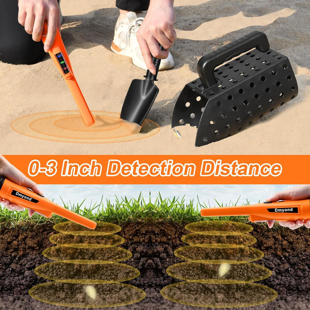 Metal Detector Pinpointer & Accessories Kit, Waterproof Handheld Pin Pointer Wan