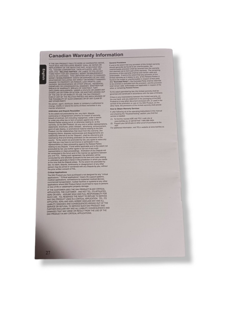 Toshiba DVD player SD4100KU User Manual Guide Instructions replacement