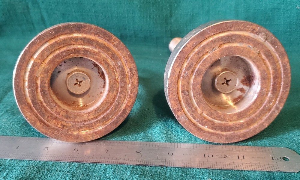 Two 4" Adjustable Solid Steel Machine Leveler Foot Pads 8" Tall