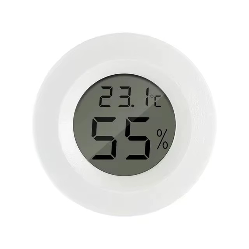 +70°C Mini LCD Digital Thermometer Hygrometer round Temperature Humidity Tester