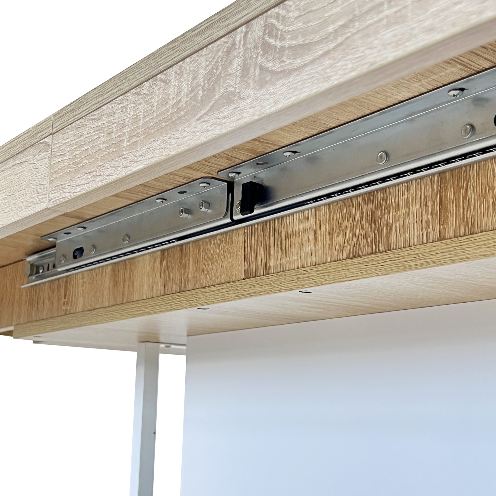 Rectangle extendable dining table for 6-10 people aged effect wood 160-200 cm