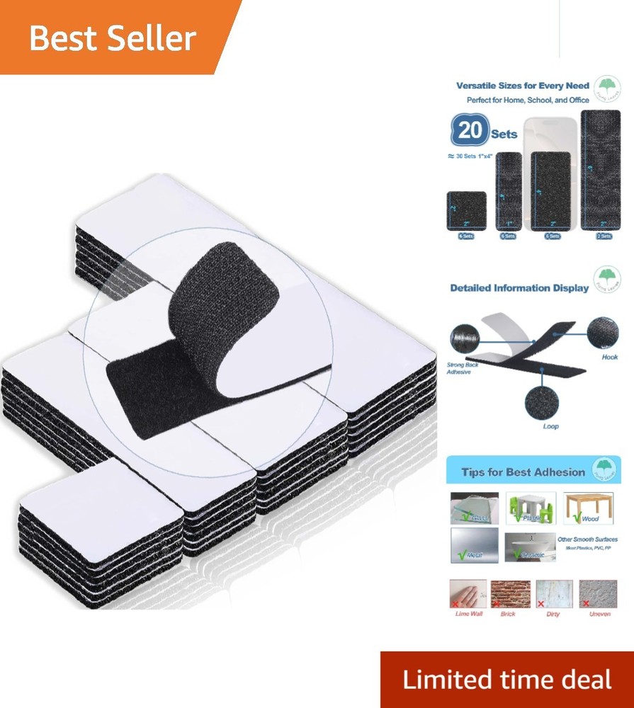 Industrial Style Heavy Duty Hook & Loop Strips—Secure, Hassle-Free Application