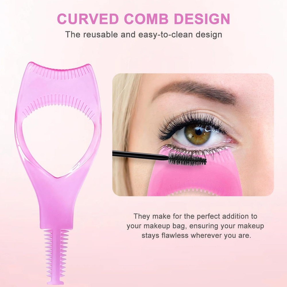 2PCS 3 in 1 Mascara Tool Plastic Makeup Eyelash Shield Applicator Guide with Eye