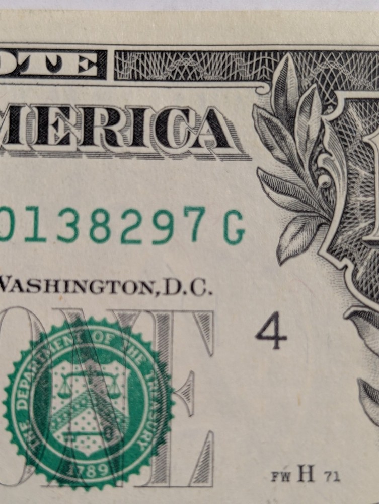 Gas Pump/Odometer Error 2021 One Dollar Bill