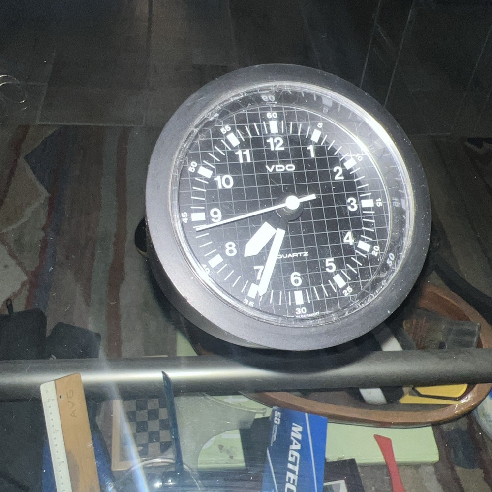 Rare VDO Quartz Table Clock in Plastic Case, Germany 60s