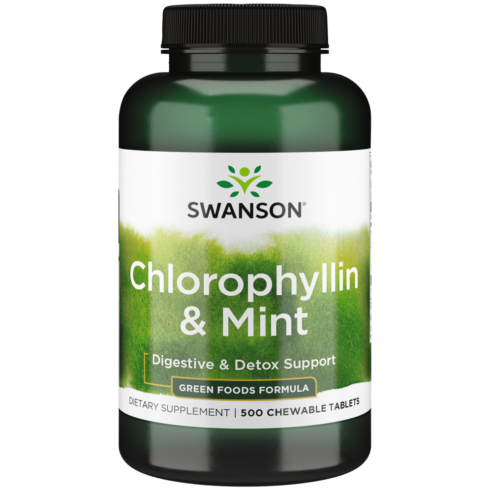 Swanson Chlorophyllin and Mint 500 Chewable Tablets