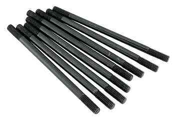 Kibblewhite Black Cylinder Studs 8 pc Kit Harley Softail 84-90