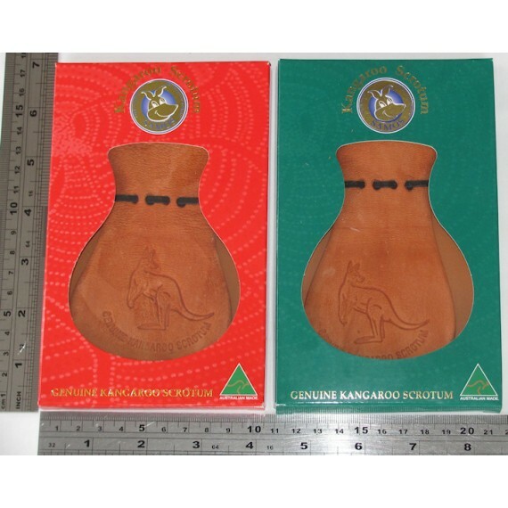 Kangaroo Scrotum Bag - Boxed / Green