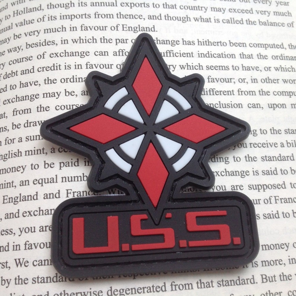 Resident Evil Biohazard Rim Umbrella U.S.S. 3D RUBBER PVC HOOK & LOOP PATCH /03