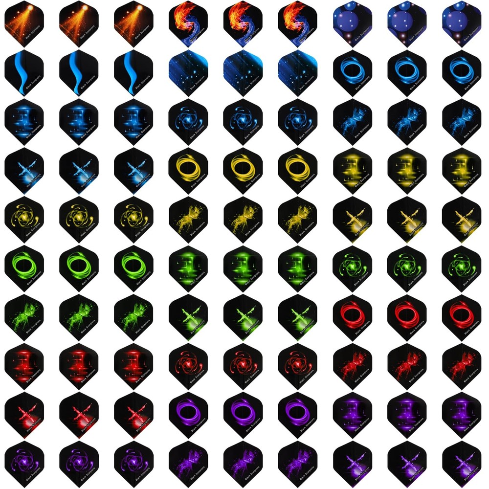 Accmor 90pcs Standard Dart Flights Set, Set A-90pc