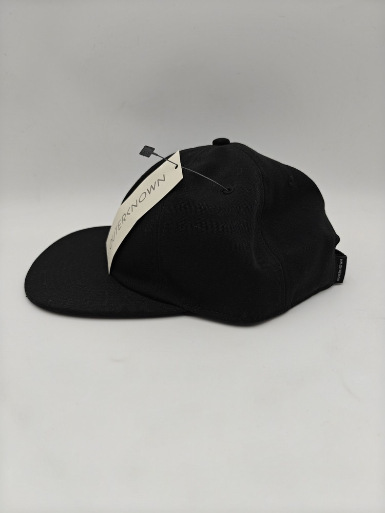 Outerknown Hat Cap Strap Back Mens One Size Black Recycled Polyester Baseball