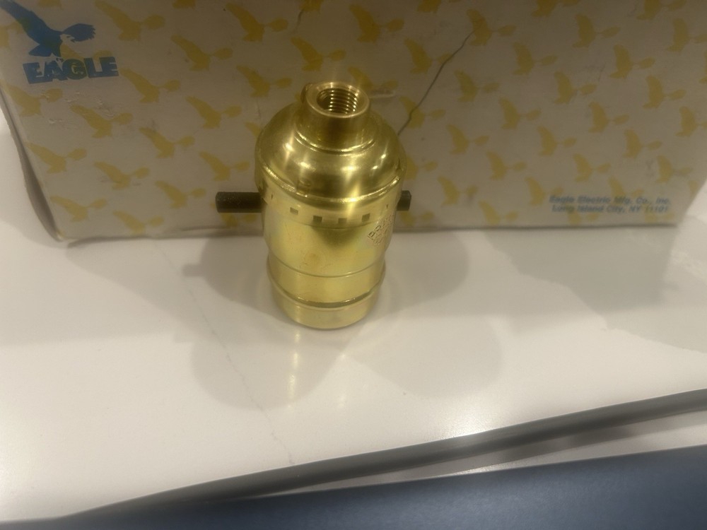 9 NOS 1/8” CAP EAGLE BRASS DIPPED SOCKETS.