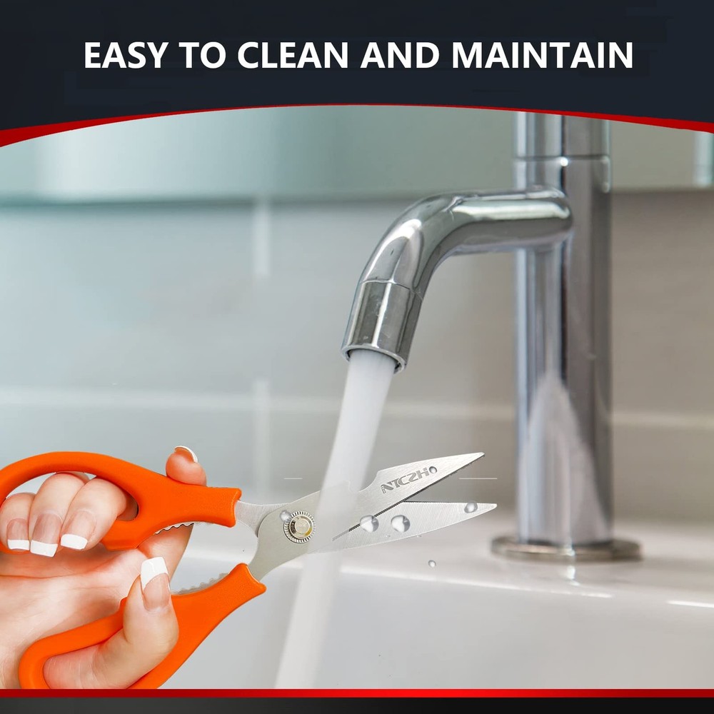 Kitchen Shears, Multi-function Heavy Duty Dishwasher Safe Poultry Shears, Foo...