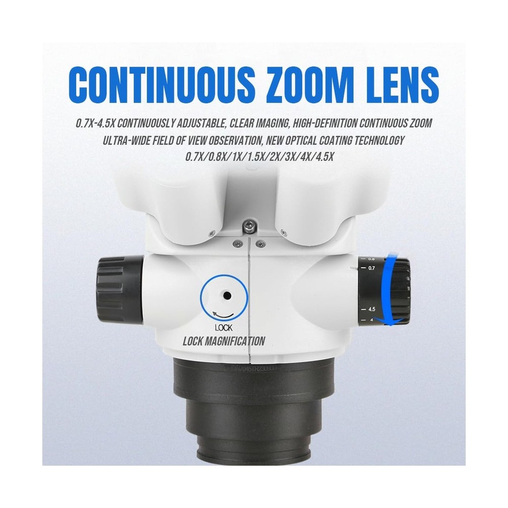 White Binocular Head for Stereo Microscope – Replacement Viewing Accessory