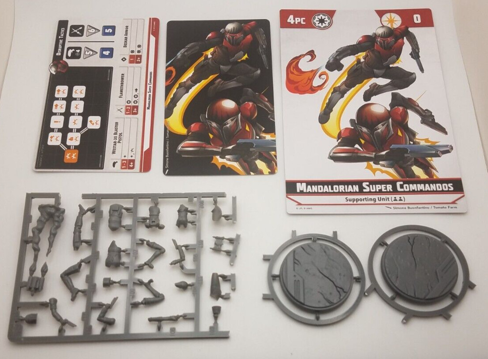 Star Wars Shatterpoint Core Set - Mandalorian Super Commandos *Models & Cards*