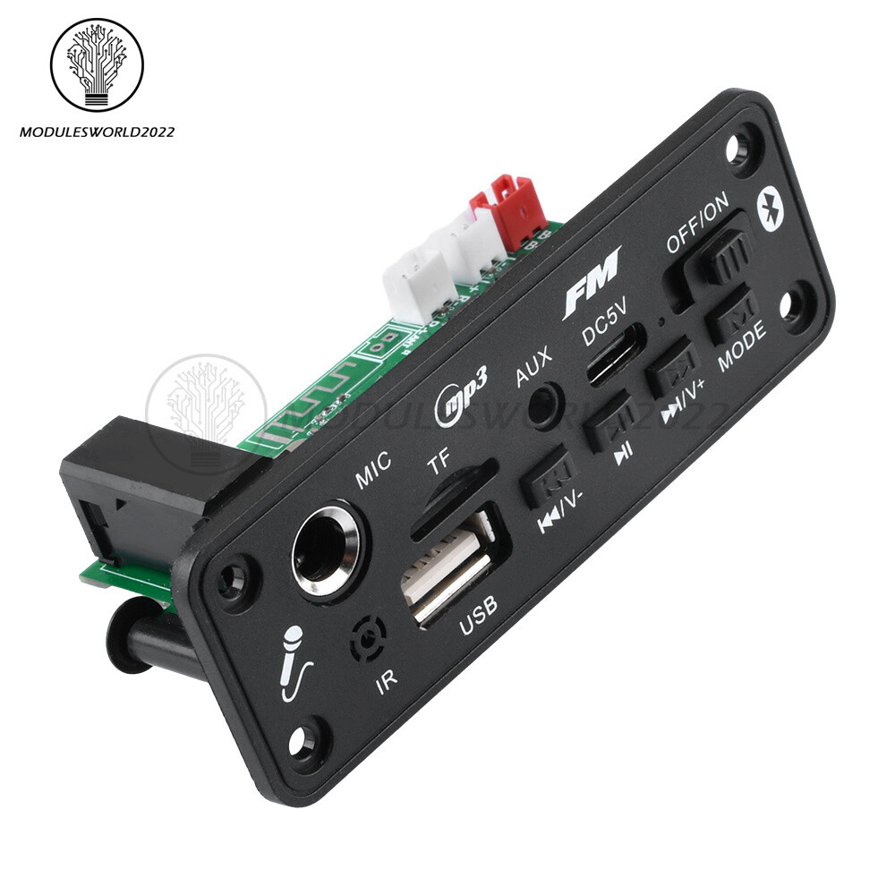 MP3 Bluetooth5.3 Power Amplifier Decoder Board USB TF FM Radio 2*3W Audio Player