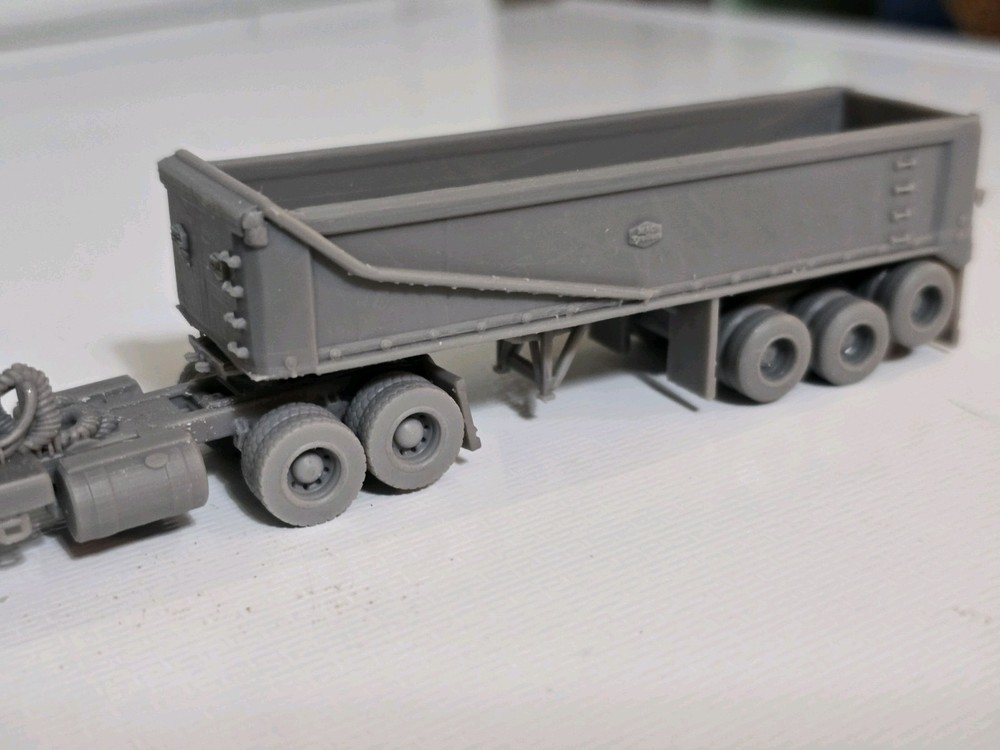 N Scale Mac Triaxle End Dump Trailer Undecorated Kit 3d Printed