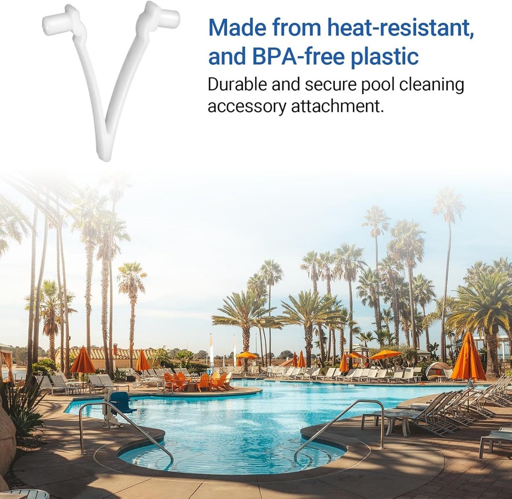 21-Pack Pool V-Clips Replacement for Pool Brushes, Skimmers, Nets, White