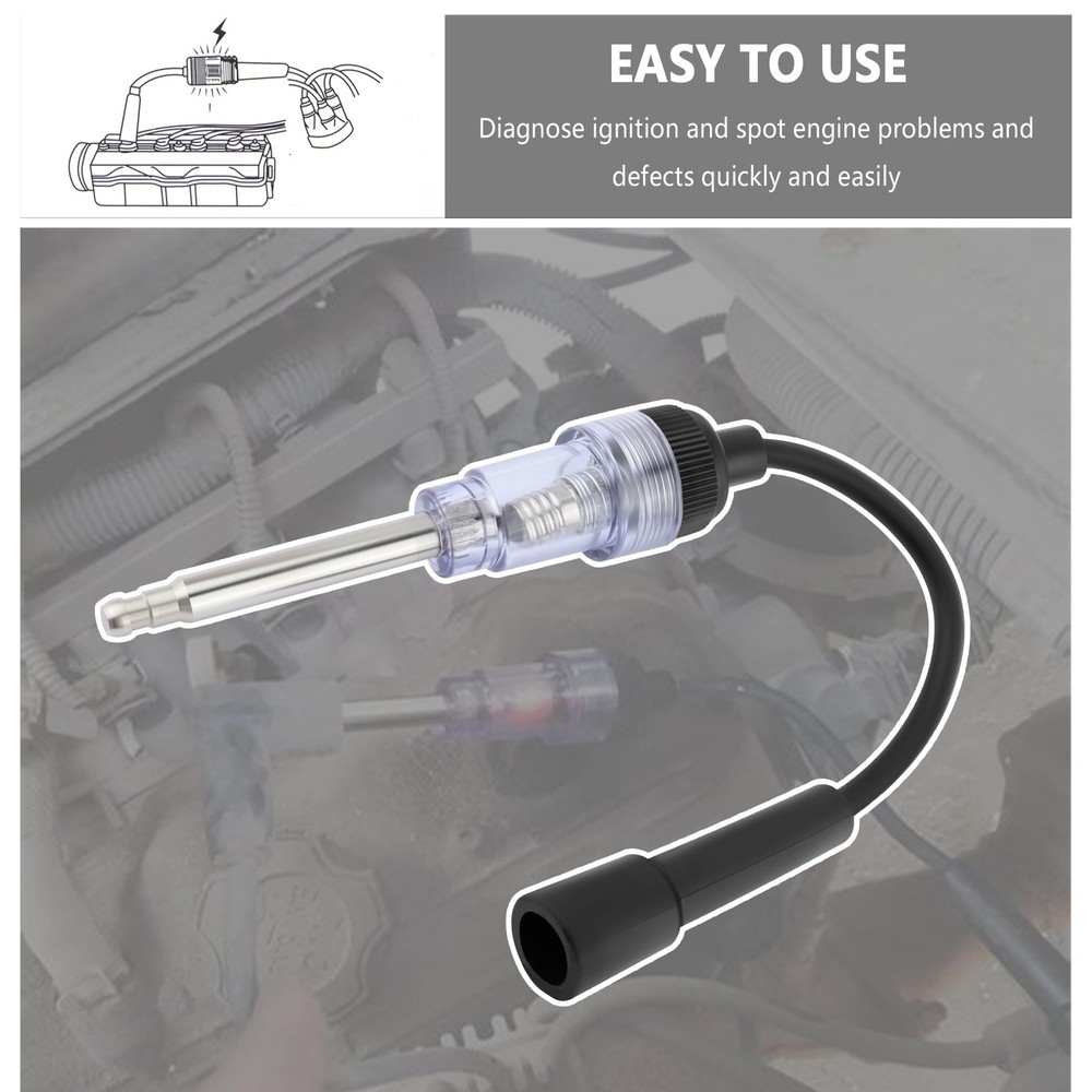 Car Inline Spark Plug Tester Vehicles Straight Boot Engine Ignition Coil Tester