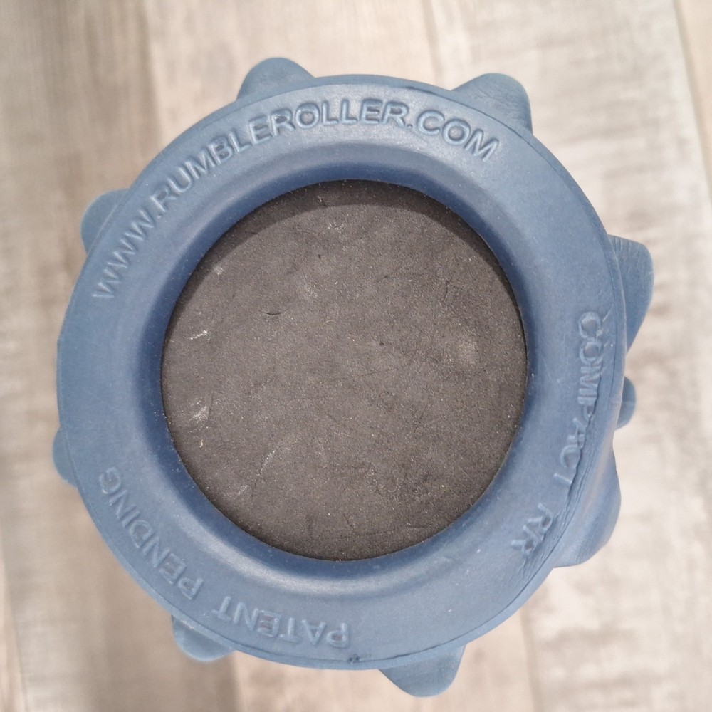 Rumble Roller Compact, Textured Exercise Roller 12.5" Excellent Dark Blue