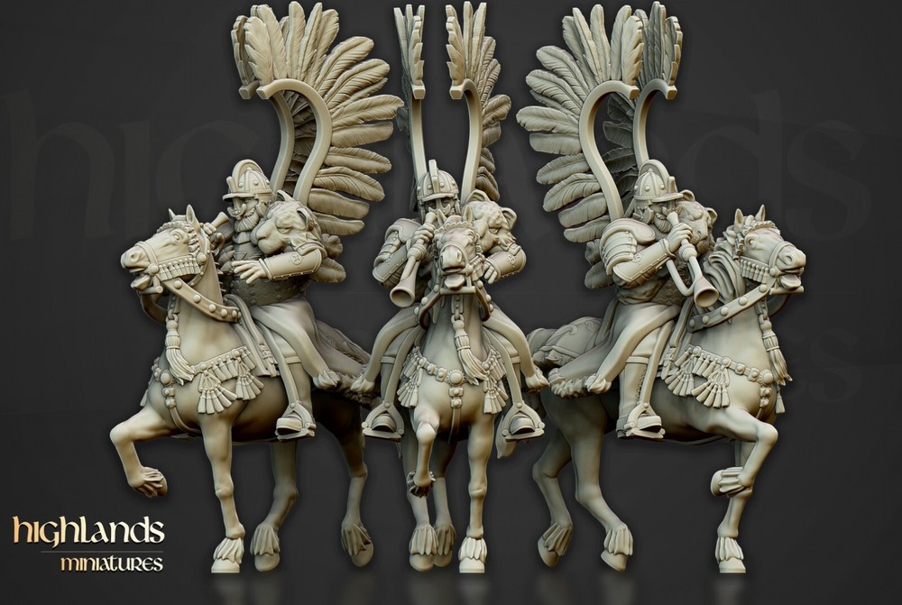 Varyag Warriors Mounted Command Fighter Miniature x3| D&D DnD |