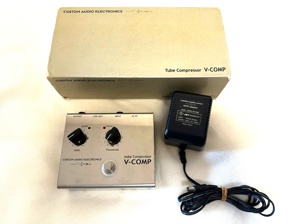 CUSTOM AUDIO ELECTRONICS V-Comp Tube Compressor Guitar Effect Pedal Chrome