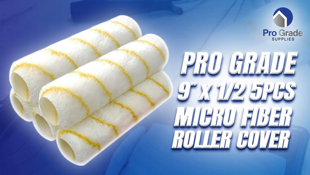 Pro Grade - Paint Roller Covers - 1/2 X 9 Inch Microfiber 5 Pack