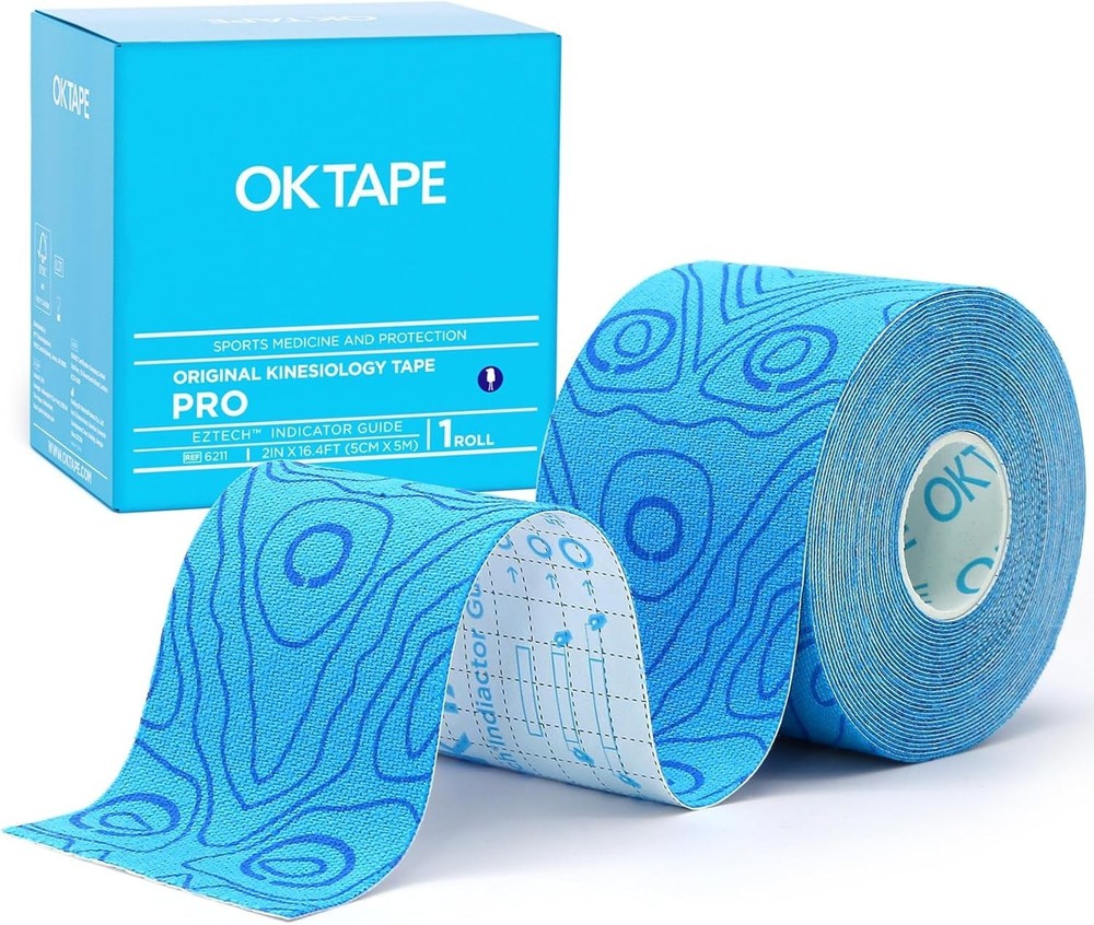 Professional Kinesiology Tape - 16ft Stretchable Performance Support, Blue+Blue