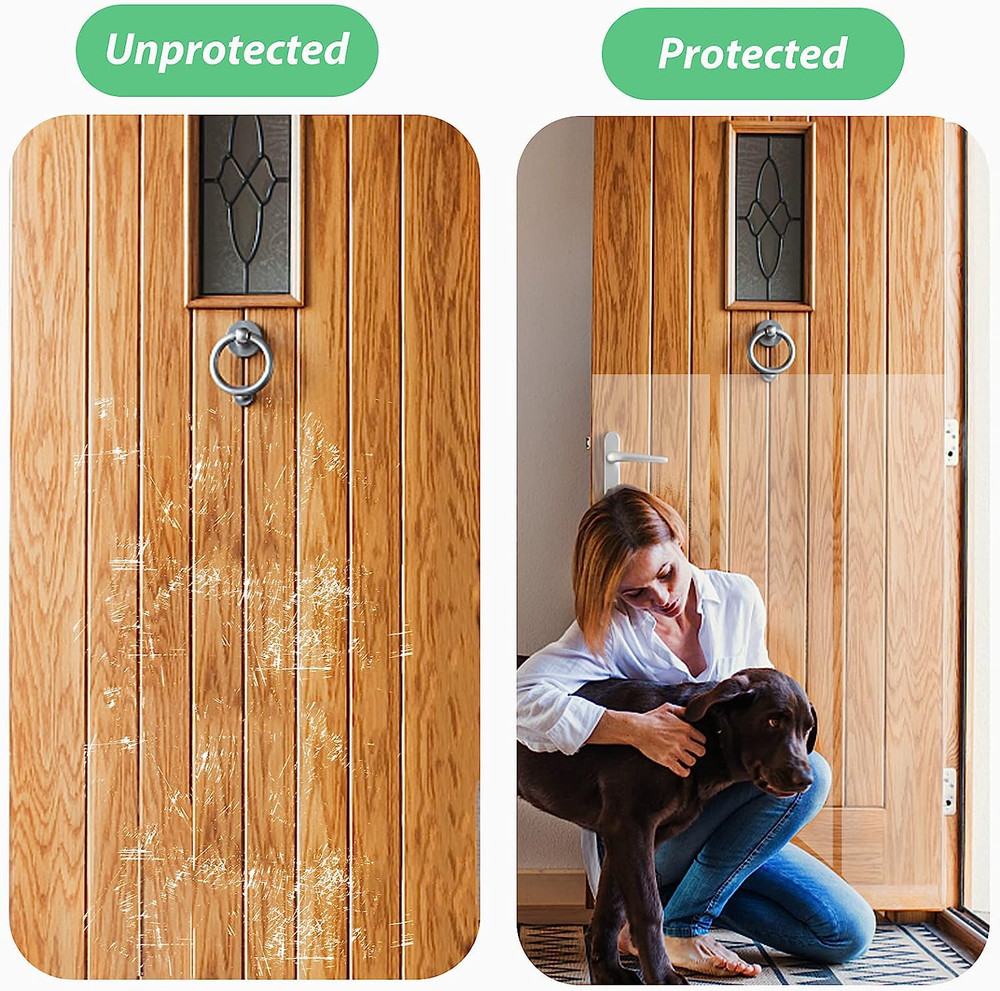 Door Protector from Dog Scratching 200" X 8.2" Cat Scratch Door Frame Single Sid