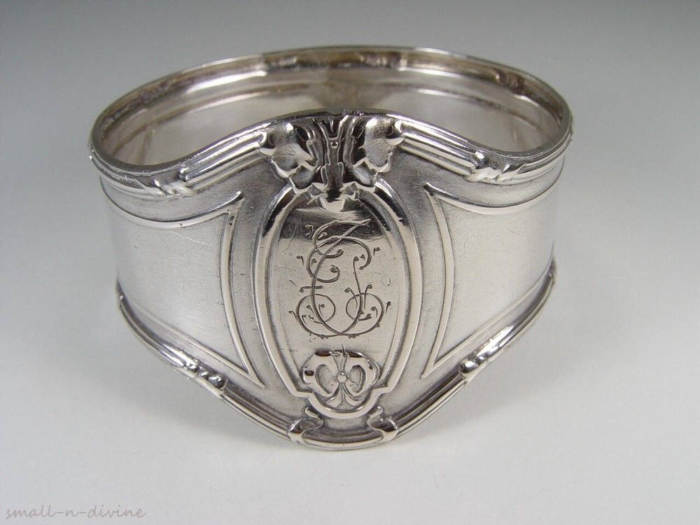 BEAUTIFUL ANTIQUE SOLID SILVER KOCH & BERGFELD NAPKIN RING