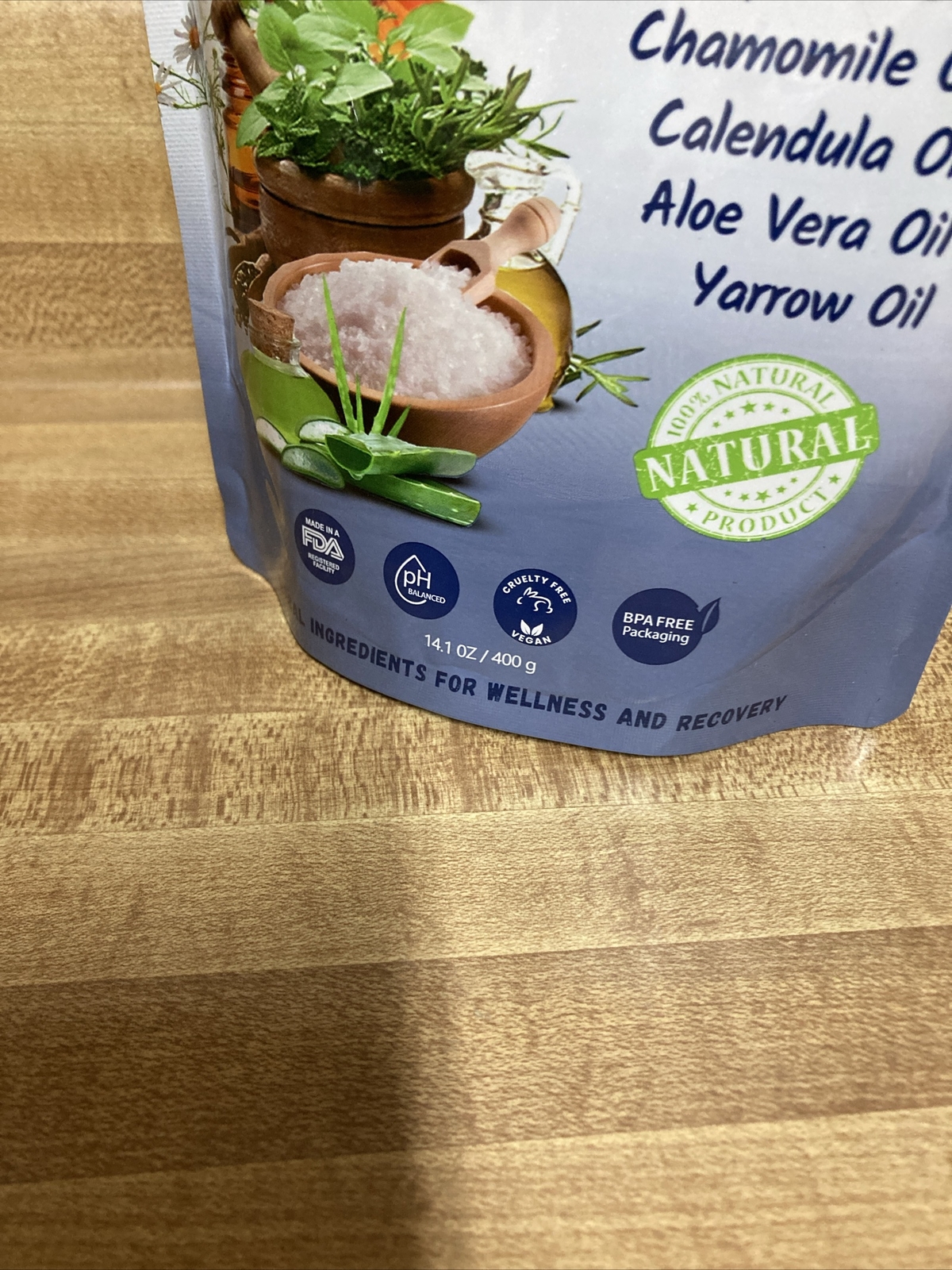 Sitz Bath Soak All Natural Blend of Epsom Salt and Essential Oils Fivona 14.1oz