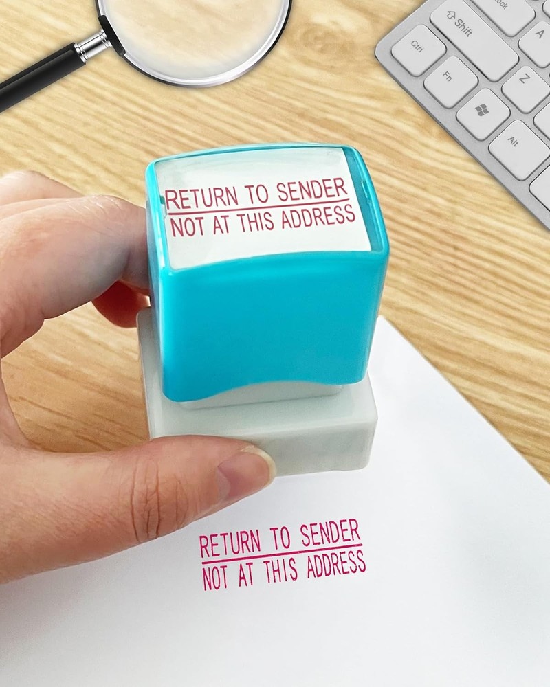 Self Inking . Sender Stamp Red Office Message Tool