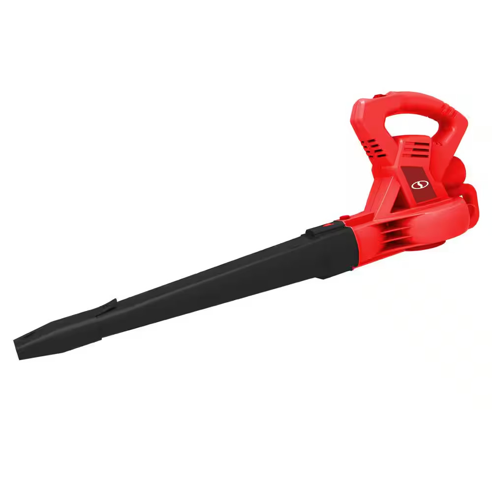 215 MPH 240 CFM 10 Amp Electric Handheld Leaf Blower, Red