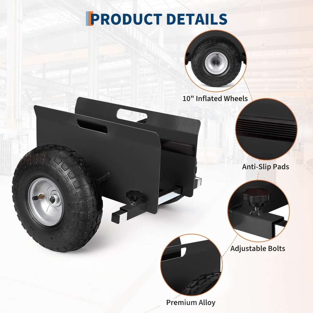 GRAVEE Panel Dolly 600 LBS Capacity with Adjustable Clamp Inflatable Tires