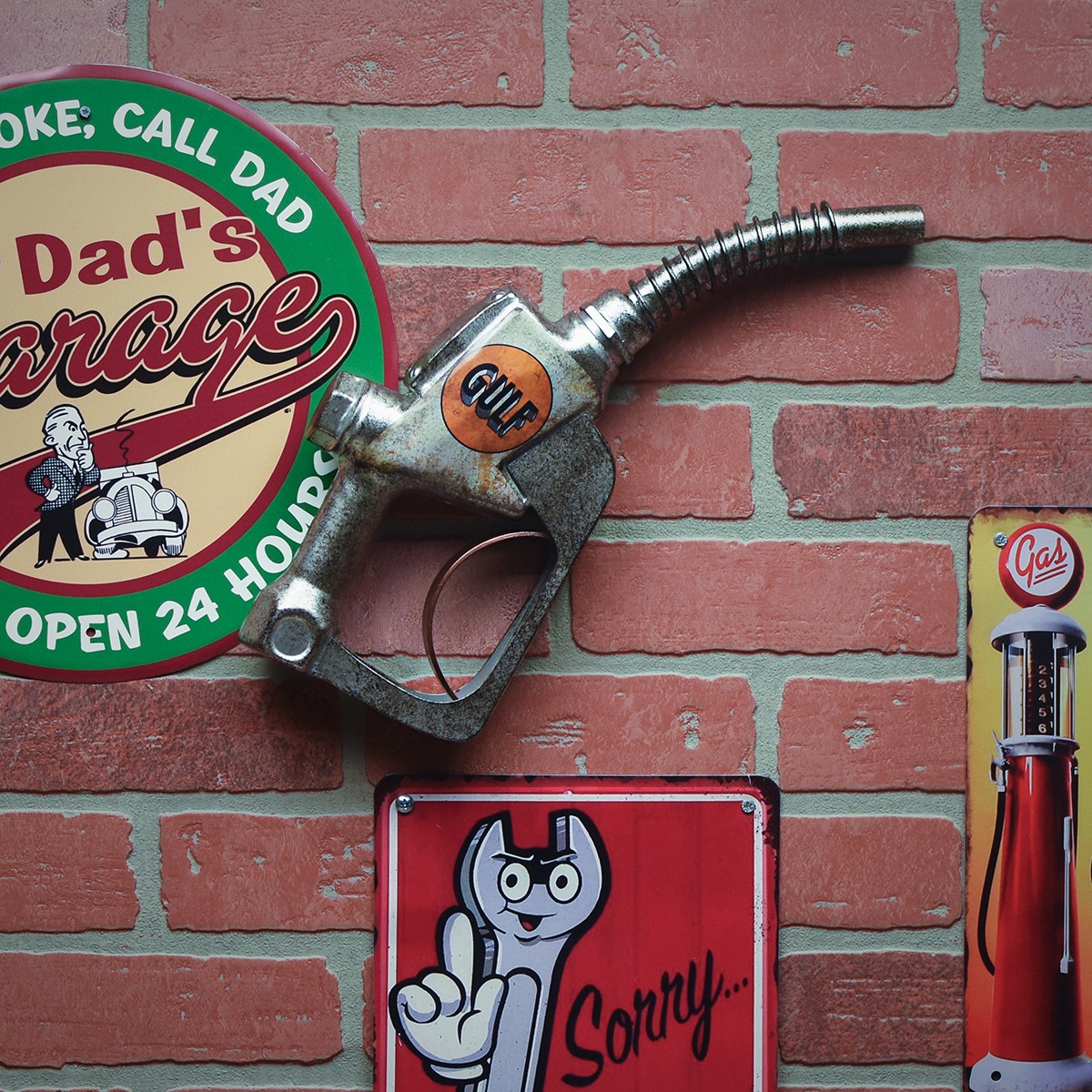 Vintage Style Petro Gulf Gas Pump Nozzle Fuel Handle Man Cave Garage Home Decor