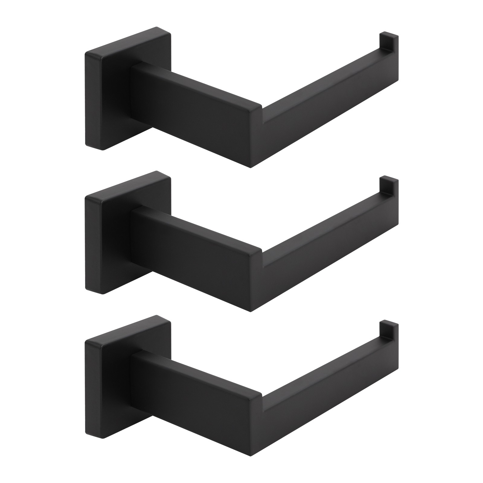 15 Pcs Black Bathroom Hardware Set Towel Bars Towel Rings Hooks Stainless Steel