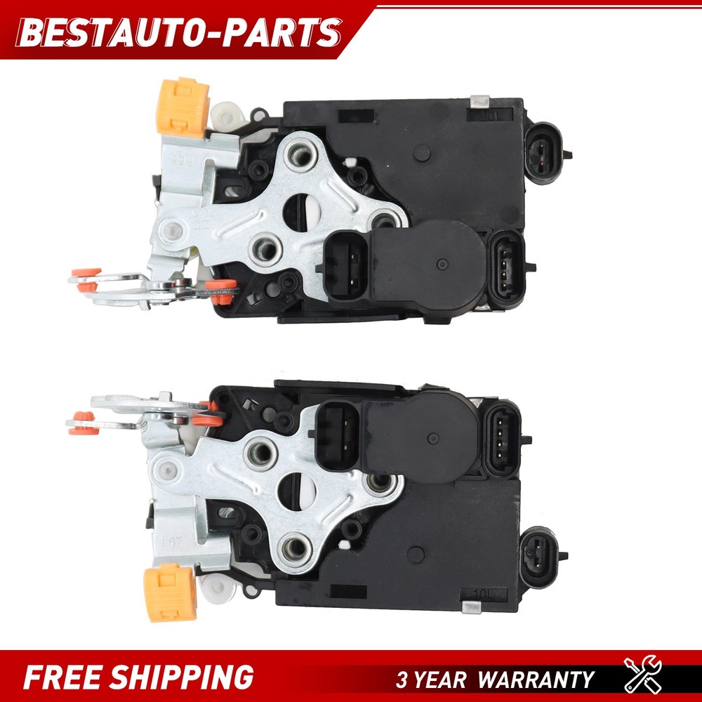 2PCS Front Right/Left Door Lock Actuator Integrated Latch Assembly For Cadillac