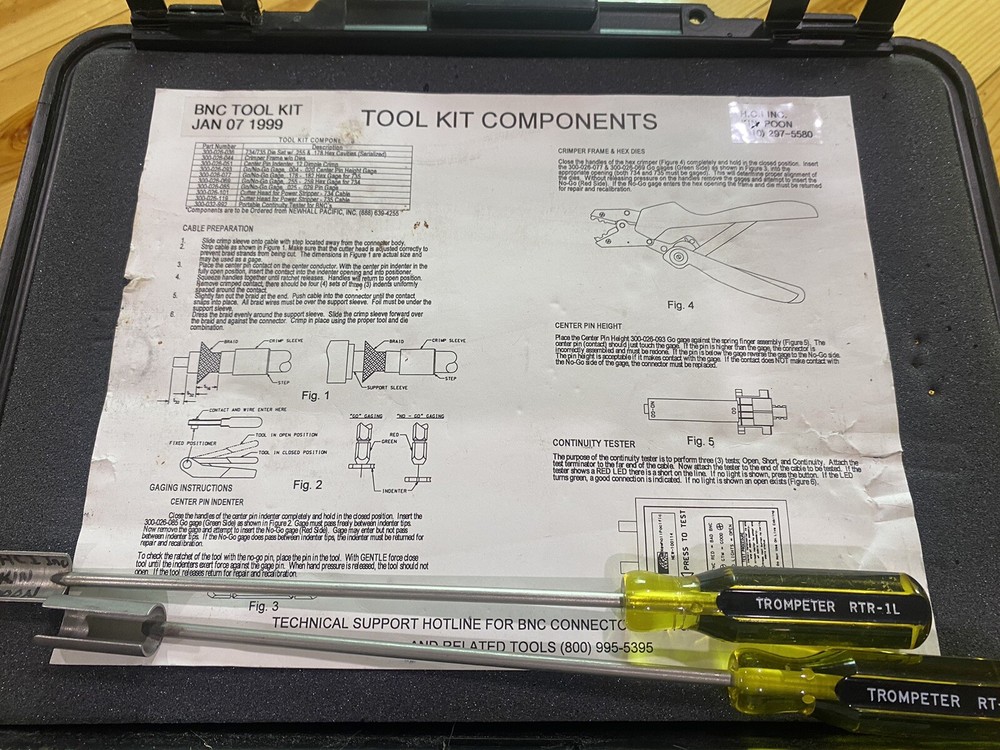 Newhall Pacific Coax Ratchet Crimper Set
