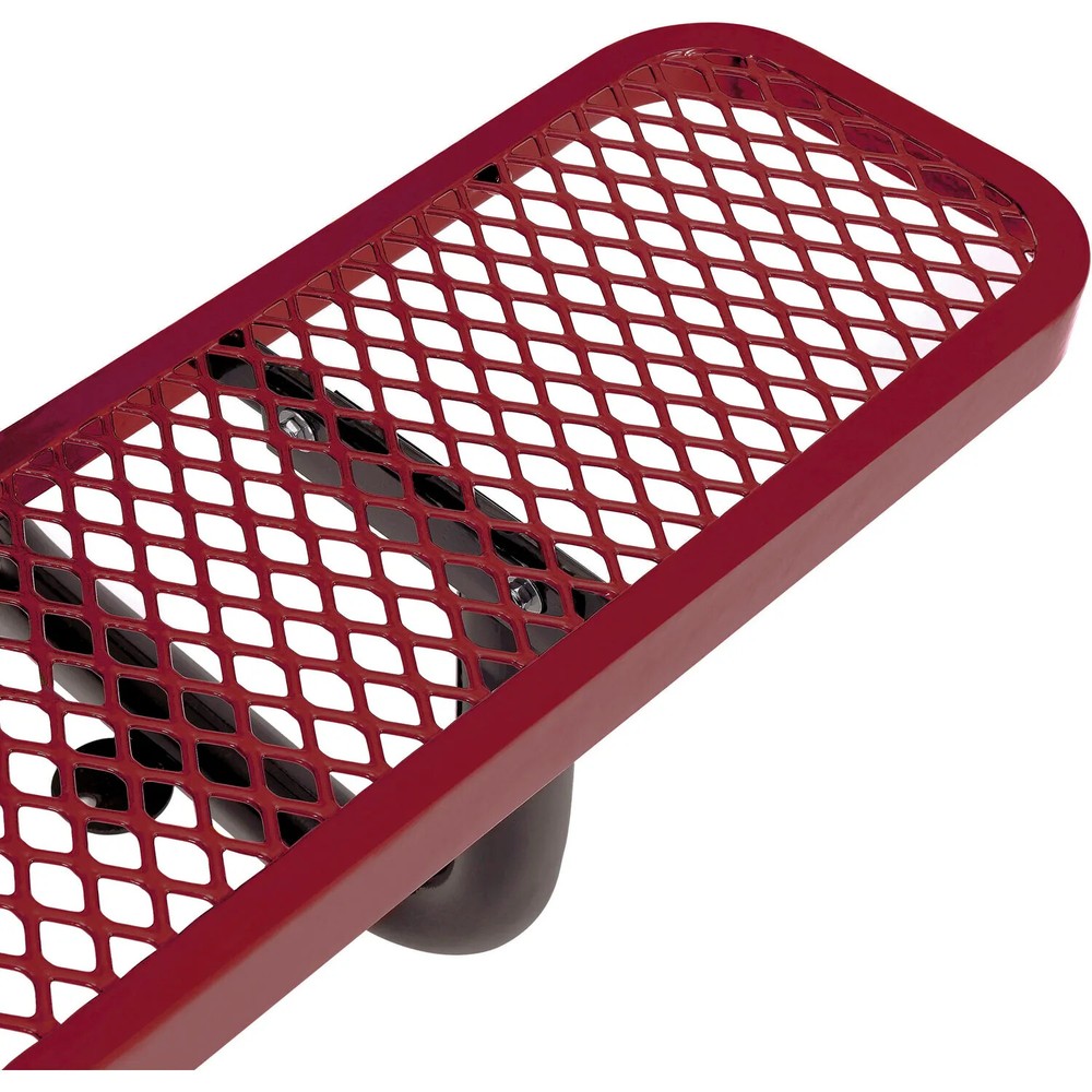 8' ADA Rectangular Picnic Table Expanded Metal Red (96" Long)