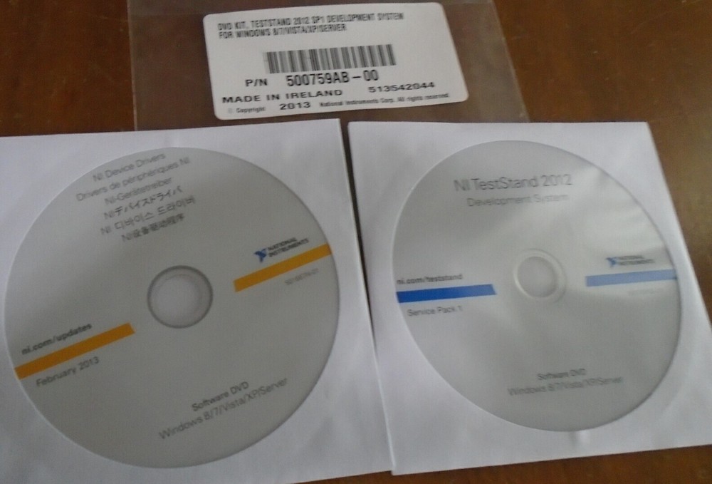 2012 NI TestStand Development System DVD Software Suite Kit Studio Windows