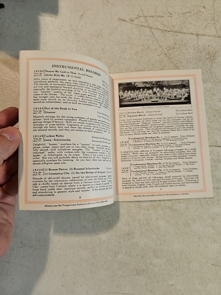 Original Victor Phonograph Record Catalog - September, 1924