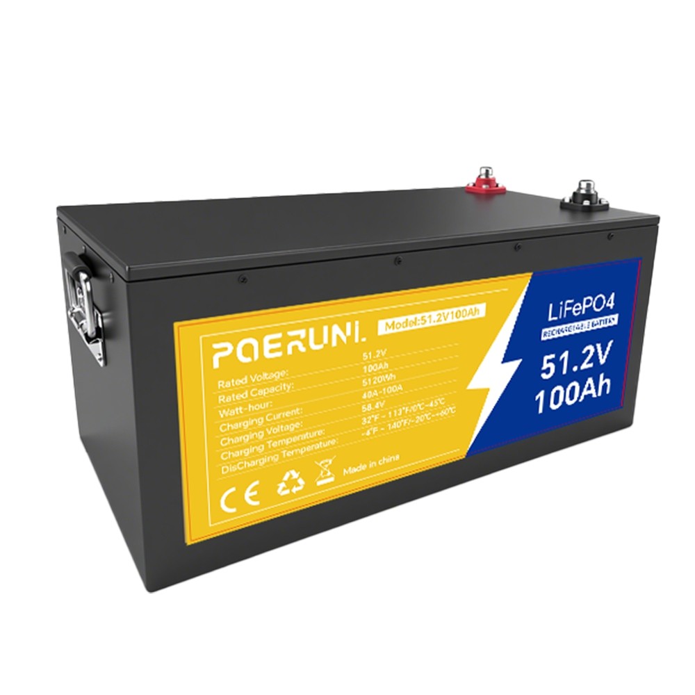 48V 100Ah LiFePO4 Lithium Battery BMS Deep Cycles for RV Solar Boat Golf Cart