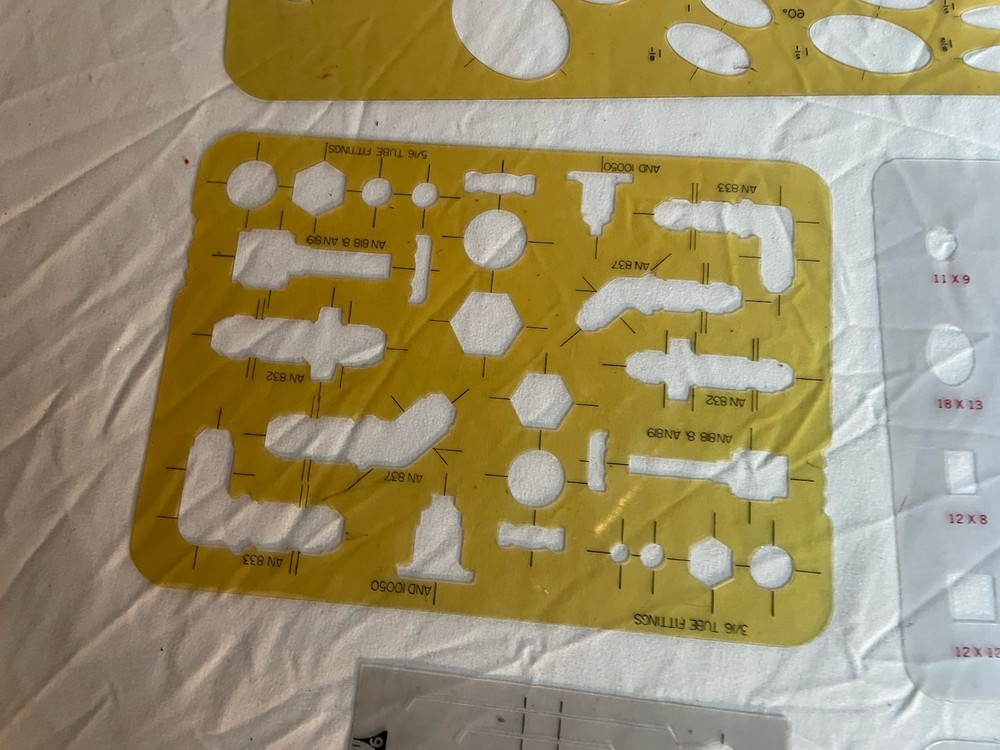 Lot Drafting Drawing Templates RapiDesign Pickett Clear View Automatic Electric