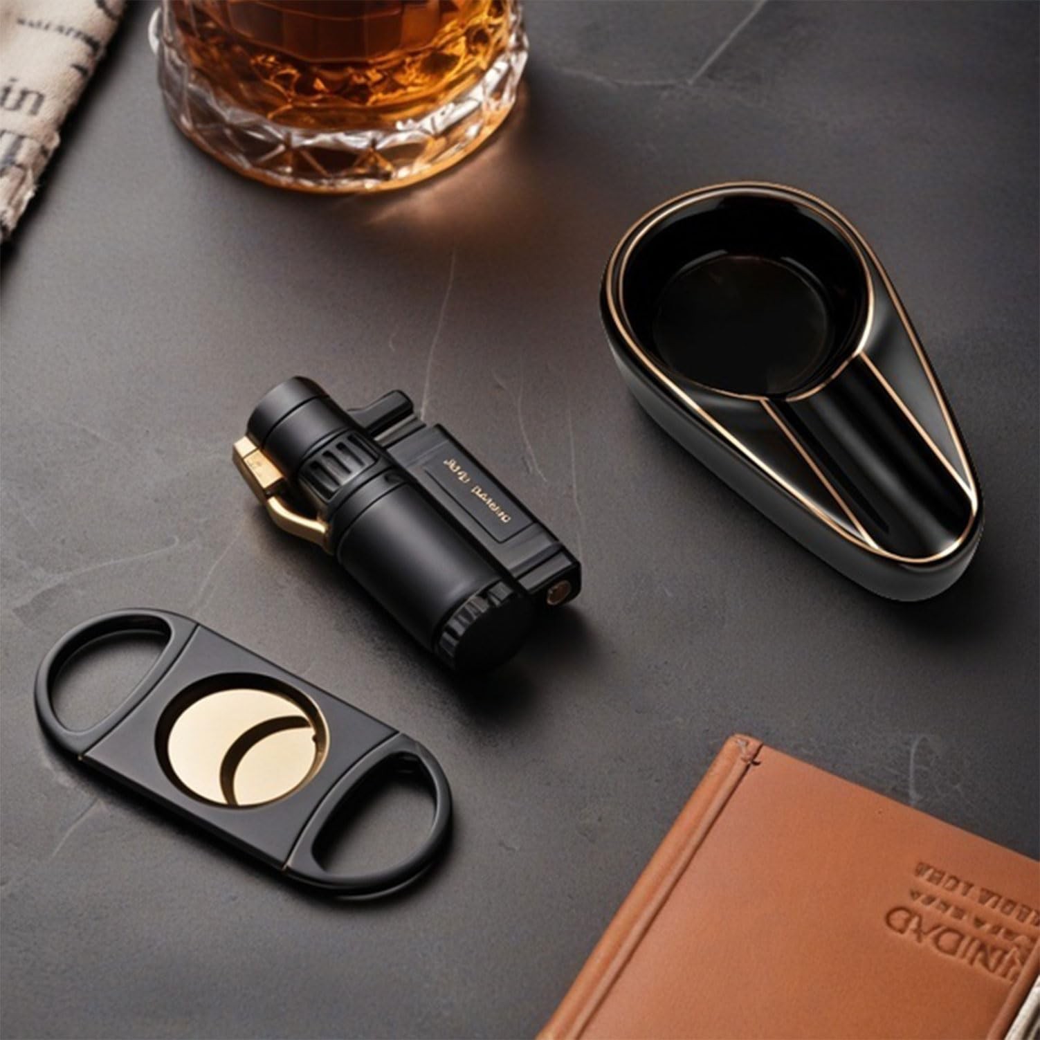 Cigar Ashtray Patio Single Ceramic Outdoor Ash Tray Cigars Portable Travel Po...