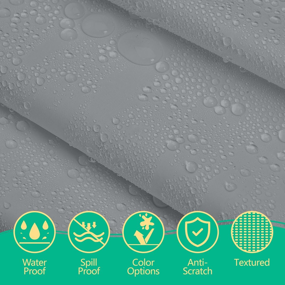 Disposable Silver Plastic Tablecloth 54X108 Inch, 10-Count Waterproof Rectangle